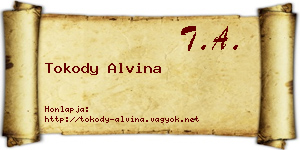 Tokody Alvina névjegykártya